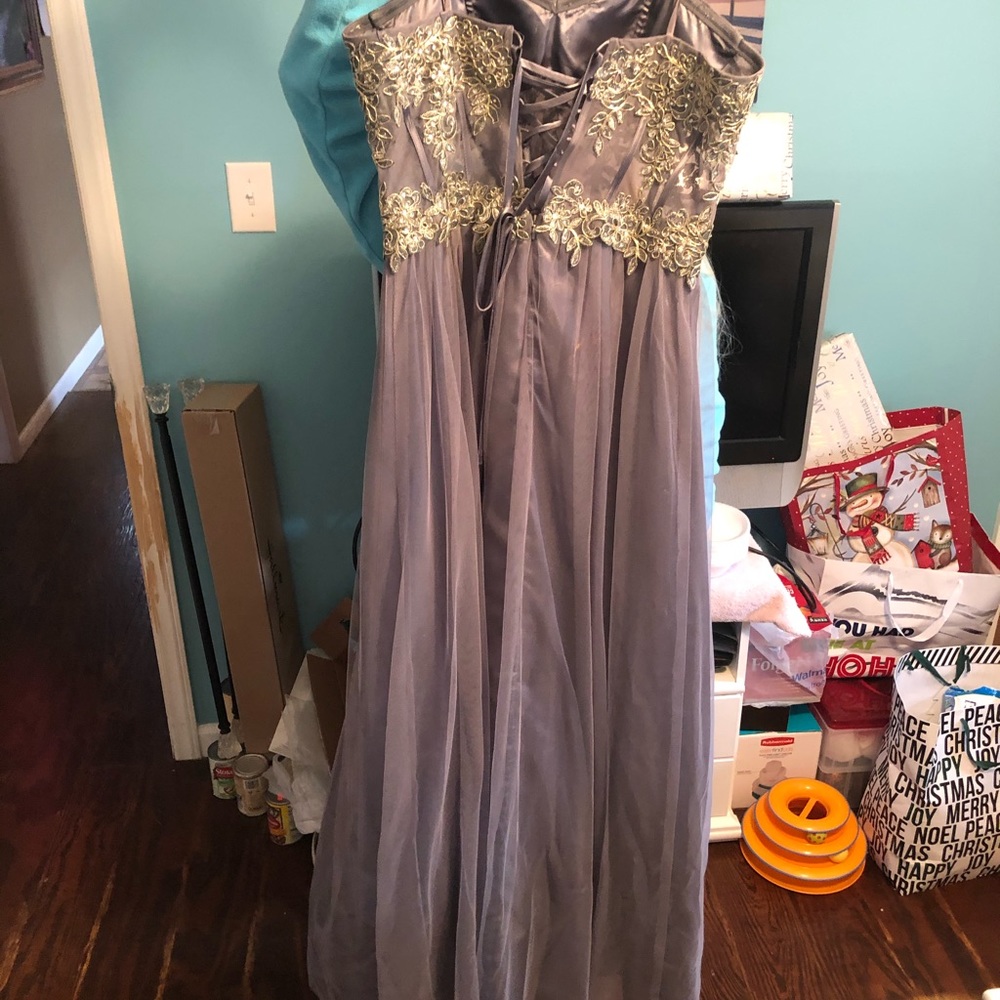 Prom dress or wedding dress.